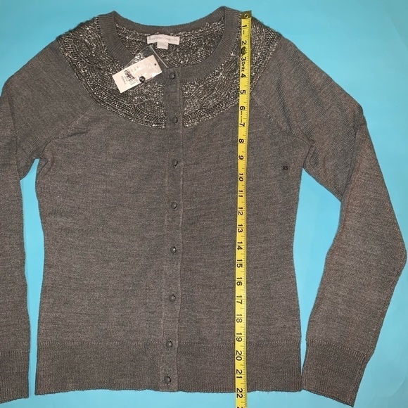 New York & Company Cardigan with Sequins Women’s Size Extra Small - Picture 4 of 8